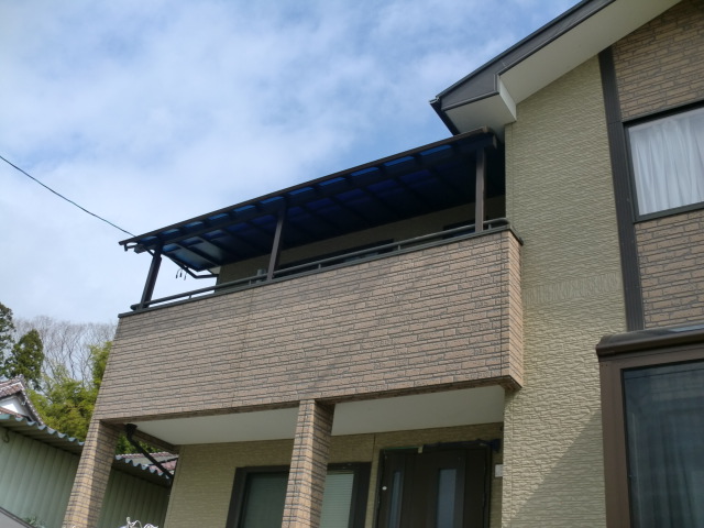 ベランダ屋根取り付けました 福島県で窓やエクステリアリフォームなら武山サッシにお任せください
